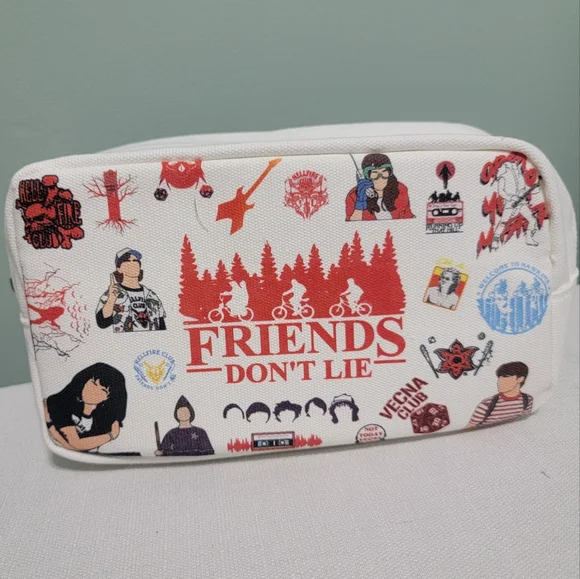 Stranger Things Makeup Bag White Friends Don't Lie - Picture 7 of 7